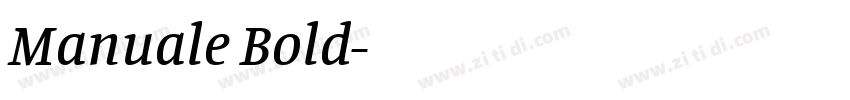 Manuale Bold字体转换